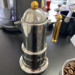 Silver & Gold 4 Cup Moka Pot