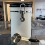 Airtight Coffee Bean Canister with scoop and date tracker